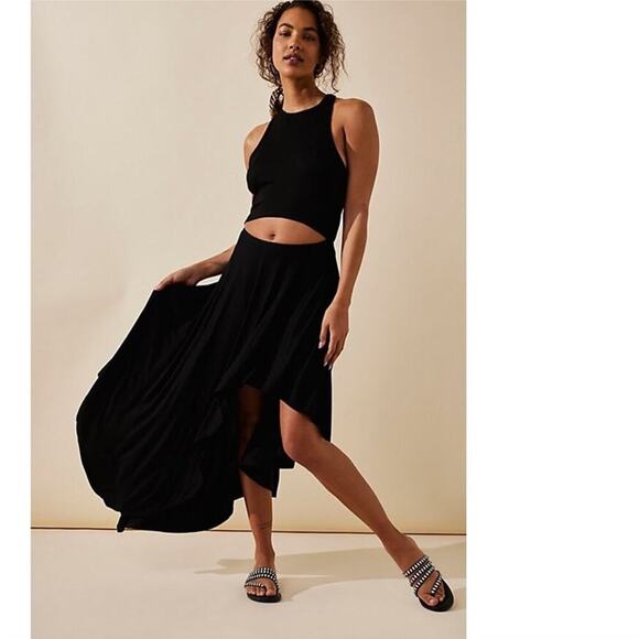 Free People Dresses & Skirts - Free People Black Bethany Midi Dress Size Small